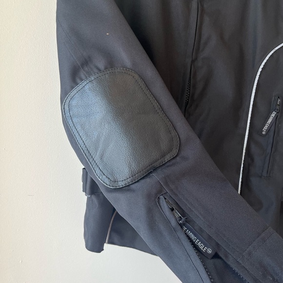 Screaming Eagle Black Motorcycle Jacket Med Cordura Waterproof Reflective Padded - Picture 2 of 12